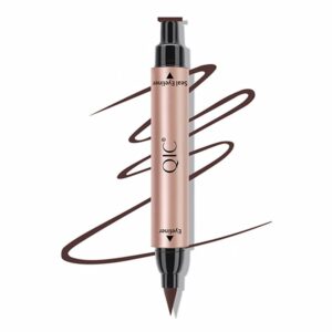 Go Ho Liquid Eyeliner Stamp Wingliner,Brown Winged Eyeliner Stamps for Cat Eyes,Long lasting Super Slim Precise Felt Tip Brown Liquid Eyeliner Tattoo Tools,1 PC