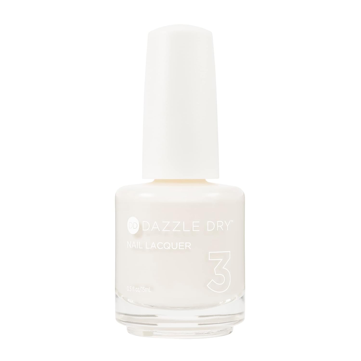 Dazzle Dry Nail Lacquer (Step 3) - At First Blush - A pale, subtle off-white. Full coverage cream. (0.5 fl oz)