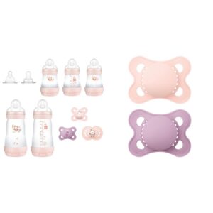 MAM Newborn Essentials "Baby Essentials" Matte Gift Set (9-Piece) & Original Matte Baby Pacifier, Nipple Shape Helps Promote Healthy Oral Development