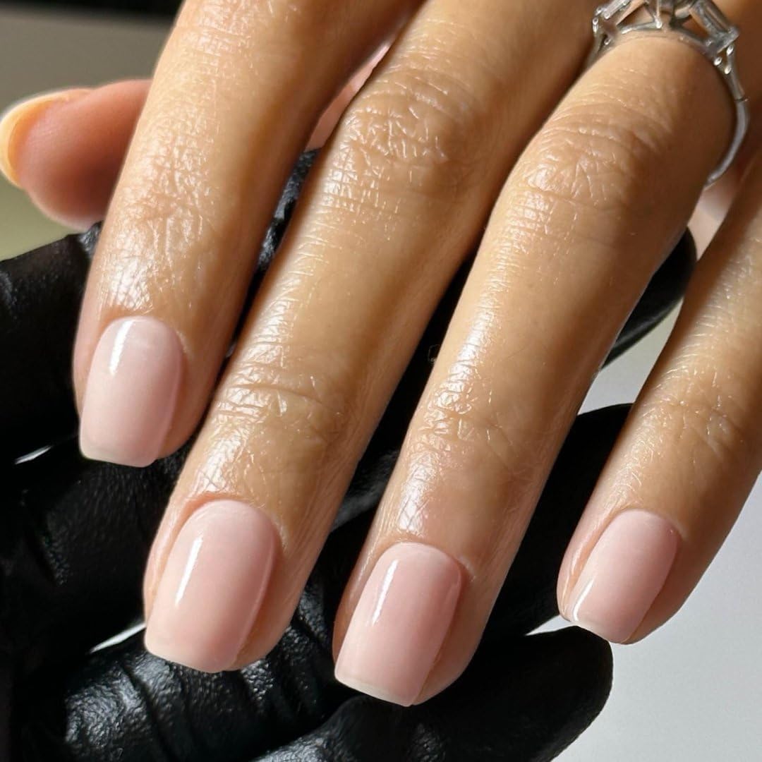 48Pcs Short Square Nude Pink Handmade Acrylic Gel Press-On Nails for Women - Image 2