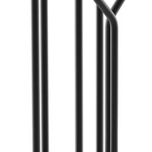 5 Pieces 31In Fireplace Tools Set, Wrought Iron Fireplace Tools with Ergonomic Handle, Fireplace Accessories Set Included Tong, Shovel, Base, Poker and Brush for Indoor & Outdoor (Black)