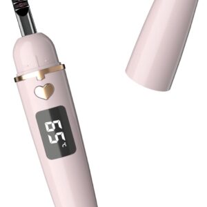 Heated Eyelash Curler, Heated Lash Curler, Accurate Temperature Control Electric Eyelash Curler Heated - Intelligent Power Off, 24Hrs Long Lasting Makeup (Quartz Pink/Champagne Gold, X8-132MM)