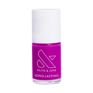 Olive & June Long-Lasting Nail Polish Plump, Gel-Like Finish No Lamp Needed Lasts up to 10 days Salon-Quality Color at Home 15-Free, Vegan & Cruelty-Free Chip-Resistant Shine Grape Soda