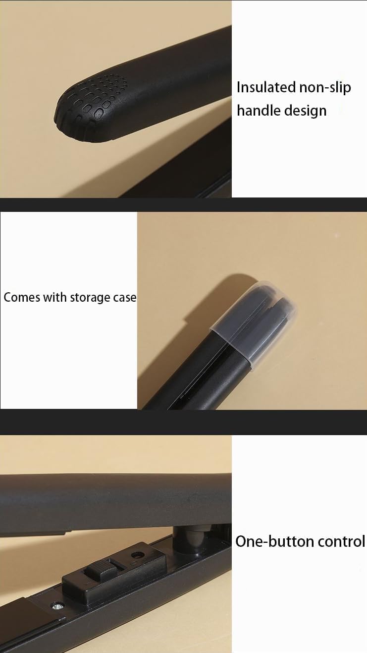 Mini Curling Iron, 2 in 1 Hair Straightener Tourmaline Ceramic Smart Constant Temperature Beauty Heating Curler Hair Styling Tool for Home or Salon (Black)