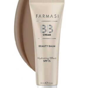FARMASi Make Up BB Cream Beauty Balm, Full-Coverage Foundation, Concealer, Moisturizer BB Cream for All Skin Types, 1 fl. oz. / 30 ml (Deep)
