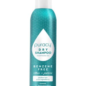 Puracy Natural Dry Shampoo For Women - Plant-Powered Cleansing Volumizing Revitalizing Dry Shampoo As Seen on TikTok, Benzene-Free, Non-Toxic, Oil Absorbing for All Hair Types (Citrus & Jasmine, 6 oz)