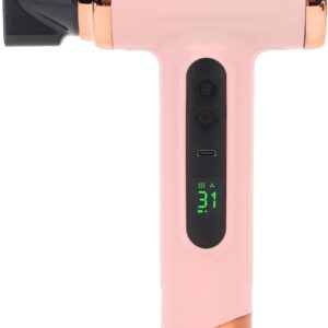 Cordless Hair Dryer,Portable Blow Dryer for Women Men,Hot Cold Blow 15000mAh Rechargeable Lightweight Portable Blow Dryer for Dormitory Travel,Fast Drying as Salon (US Plug)