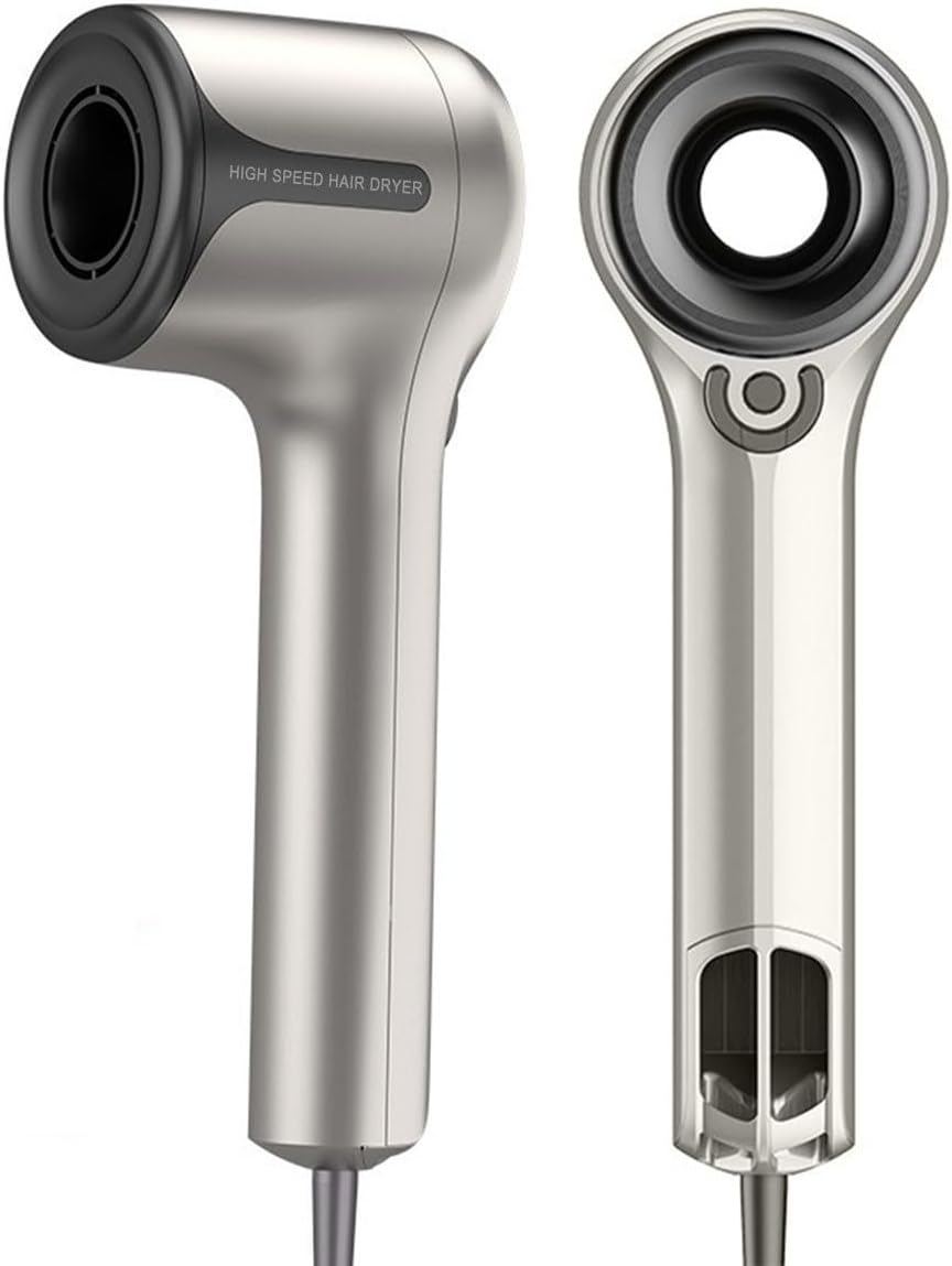 G1 Ionic Hair Dryer, Fast-Drying with Brushless DC Motor, Salon Negative Ions Blow Dryer, No Heat Damage, Cold Button Light & Low Noise 2 Magnetic Nozzles, 110,000 RPM High-Speed for Home and Travel