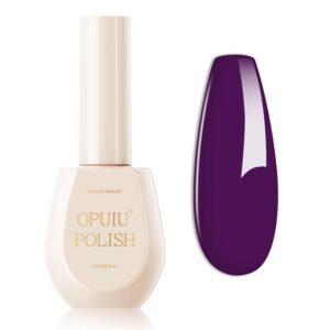 OPUIU Deep Purple Gel Nail Polish Cured Under UV LED Light 60S Salon Quality