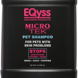 EQyss Micro-Tek Pet Shampoo - Soothes Dry Irritated Skin on Contact, Stops Itching, Scratching, Biting, Licking Hot Spots - for Cats & Dogs (128 oz)