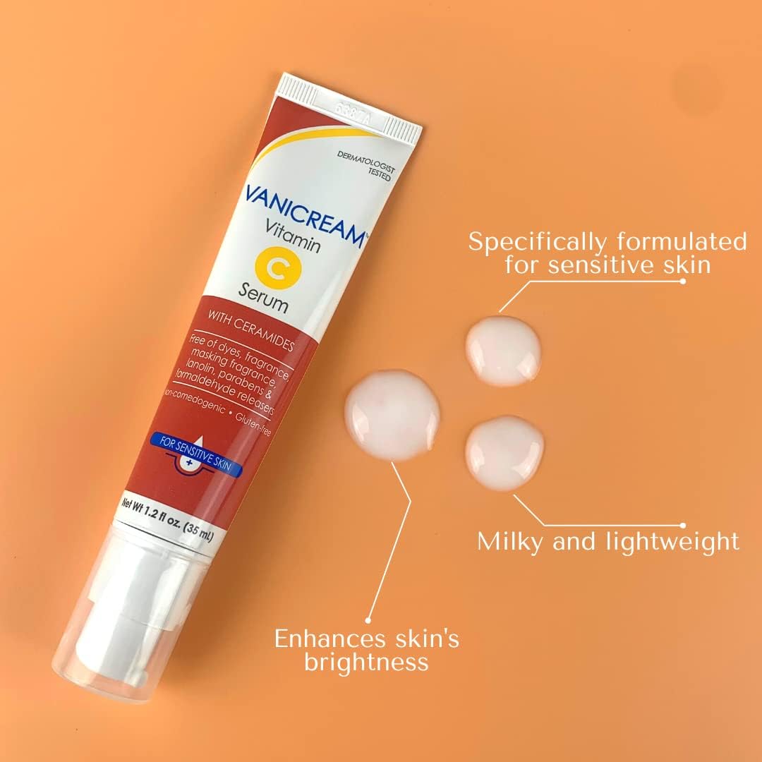 Vanicream Lightweight Hydrating Vitamin C Brightening Serum for Sensitive Skin 1.2 Fl Oz - Image 2