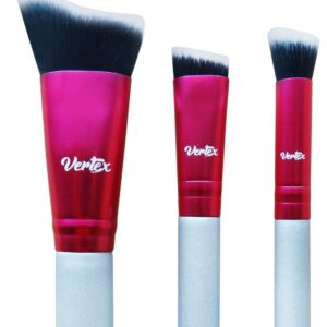 Nose Contour Brush Contouring Makeup Brush Set - Sculpting Blending Real Brush Hair Angled Blush Techniques Dramatic Cheekbones Highlighting Bronzer Palette Powder Concealer Foundation Cream
