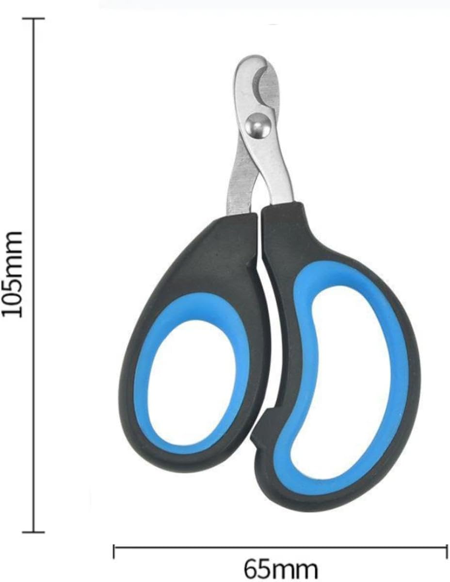 Dog Nail Trimmers and Cat Nail Clipper Set - Professional Dog Nail Clippers for Small Breeds, Heavy Duty Pet Trimmers, Safe Cat Claw Clippers, Ideal for Cats, Dogs, Puppies, (Orange/Light Blue)