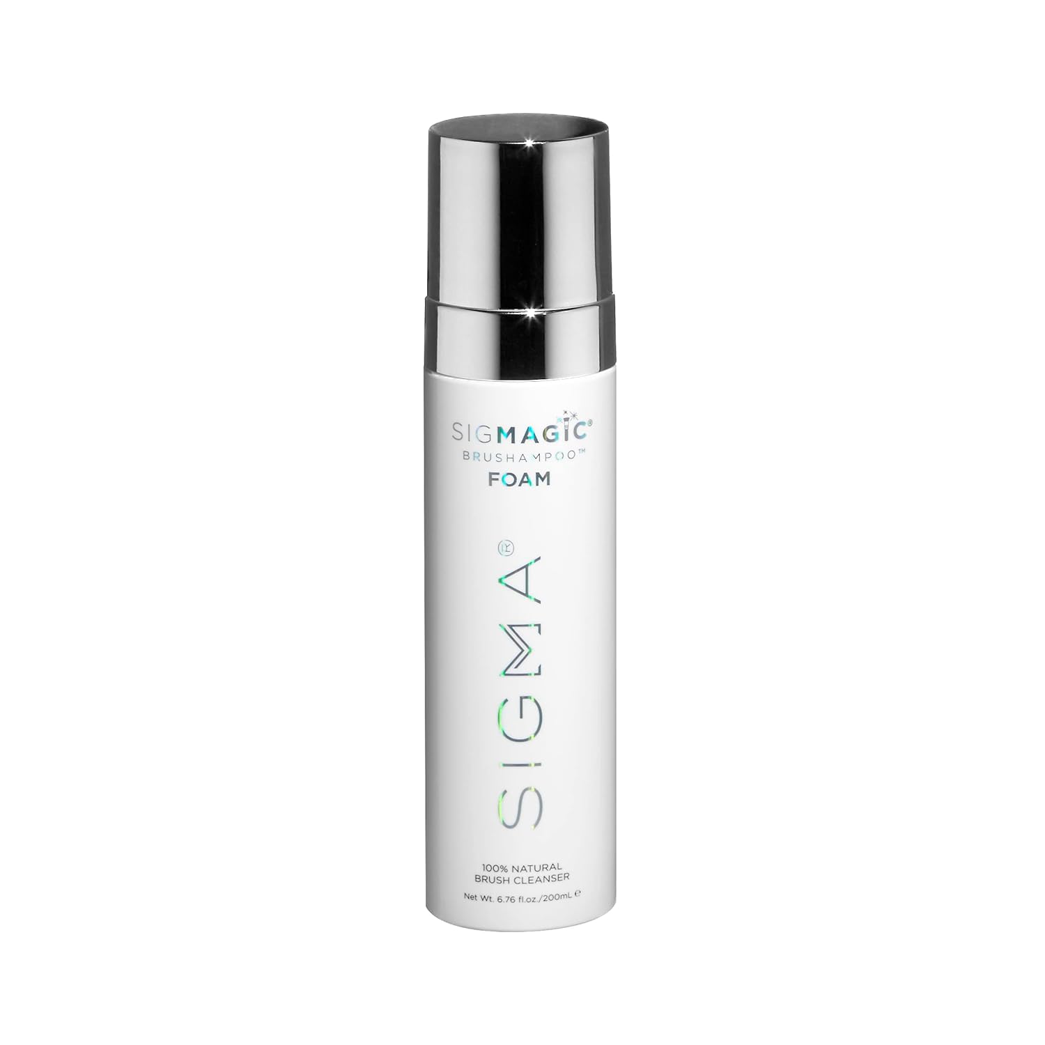 Sigma Beauty Sigmagic Foam Makeup Brush Shampoo – Makeup Brush Cleaner Solution with Professional Grade Formula to Remove Makeup Residue and Build Up on Makeup Brushes & Makeup Sponges (6.76 FL Oz)