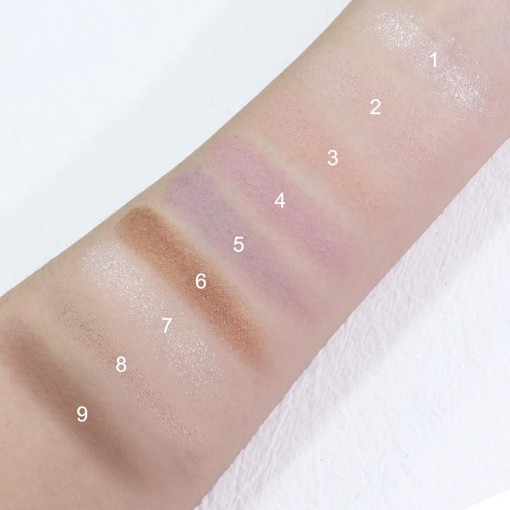 9 Color Matte Shimmer Waterproof Eyeshadow Palette for Women Velvety Long Lasting Finish - Image 5