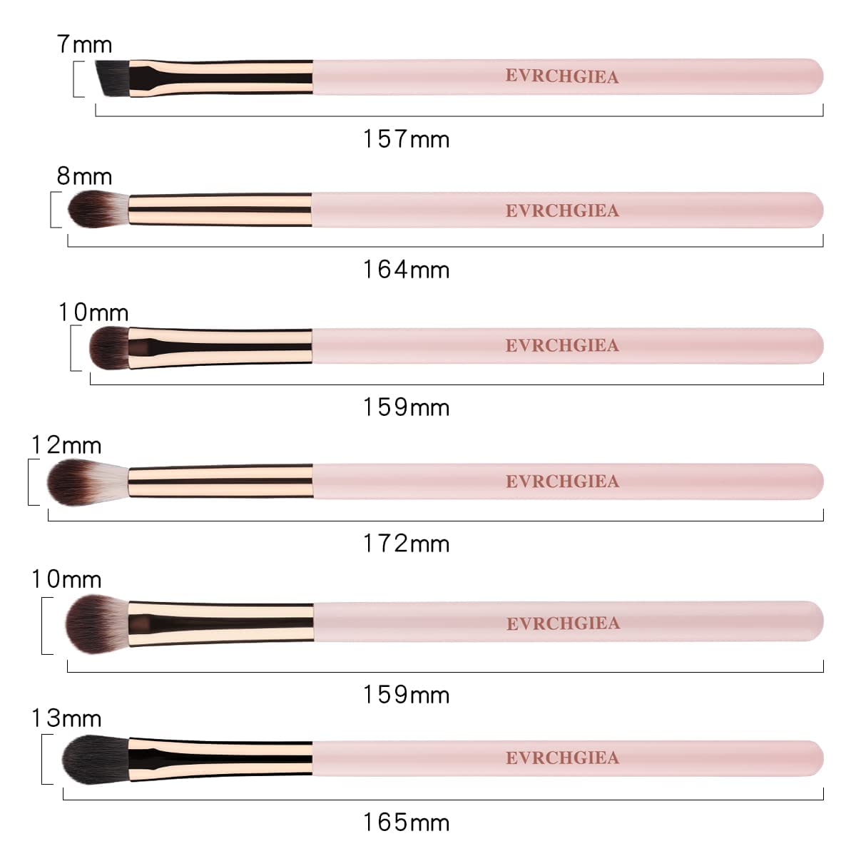 12-Piece Soft Hair Wood Handle Eye Makeup Brush Set for Blending Eyeshadow Eyeliner - Image 2