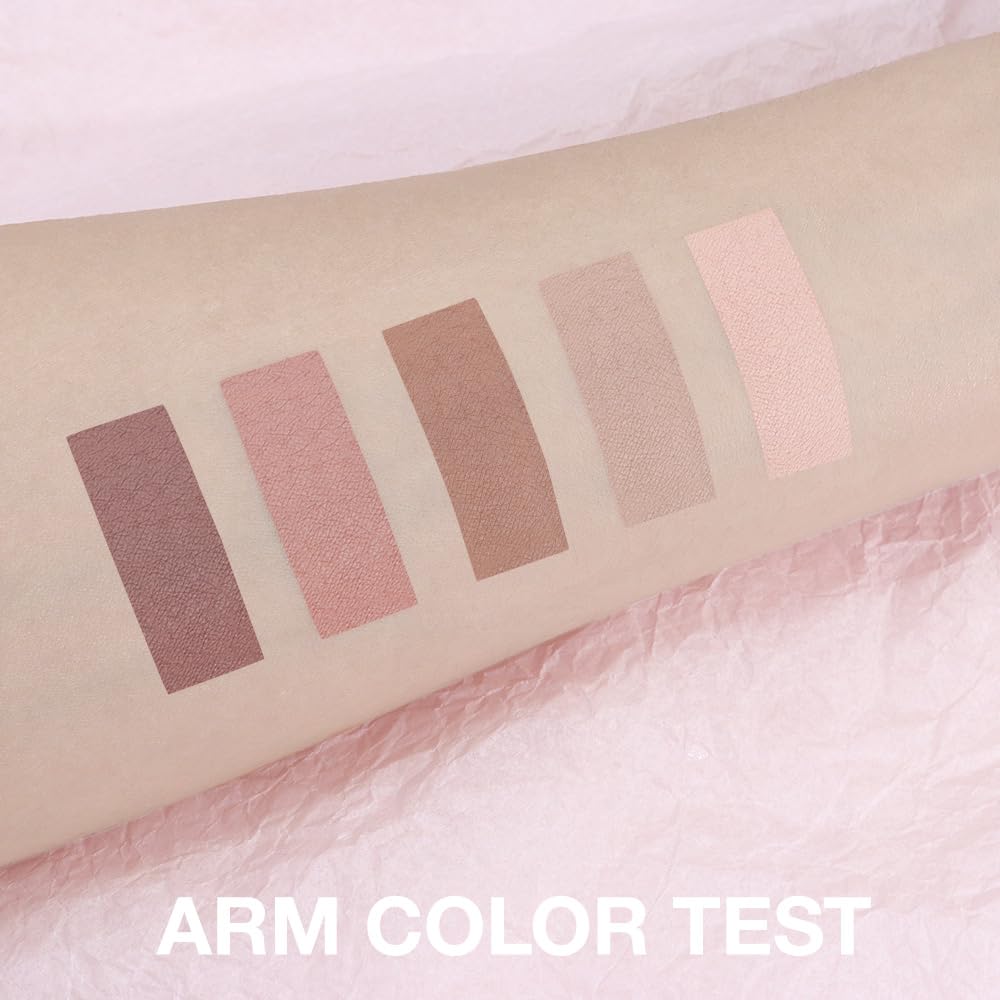 5-Color Matte Eyeshadow Palette for Brown Eyes Waterproof Natural Shades 0.35oz - Image 4