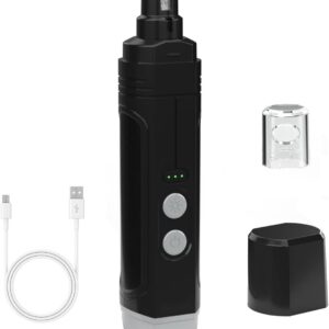 NUMINA Dog Nail Grinder with 2 LED Light 3-Speed Professional Electric Rechargeable Pet Nail Trimmer Quiet Painless Paws Grooming & Smoothing for Small Medium Large Dogs & Cats (Black)