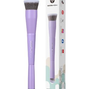 EIGSHOW Foundation & Concealer Brush with Silver Ion Bristles, Dual Ended Makeup Brush for Flawless Coverage, Precision Concealer (D110P)