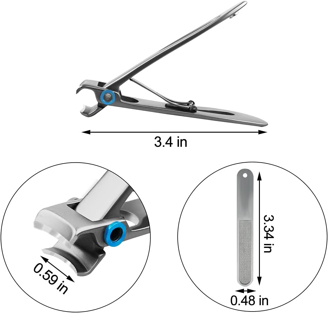Extra Large 15mm Wide Jaw Stainless Steel Nail Clippers for Thick Toenails - Image 6