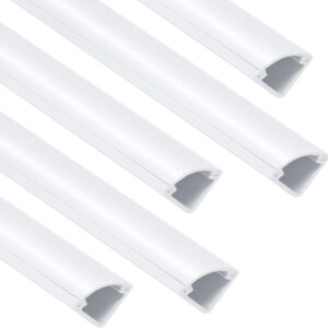 85in Corner Cable Concealer, Corner Cord Hider for One Cord, Wire Covers for Cords, Paintable Corner Cord Cover, Cable Management Channel Cable Raceway for Wall, Floor Baseboard, Ceiling -5 X L17in