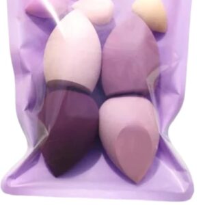 (Pack of 7) Fresh up™ Makeup Sponge & Powder Puff Set – Latex-Free Blenders for Foundation, Cream, Liquid & Powder – Mini Sponge & Triangle Puff for Blending, Contouring & Setting – Vegan, Reusable