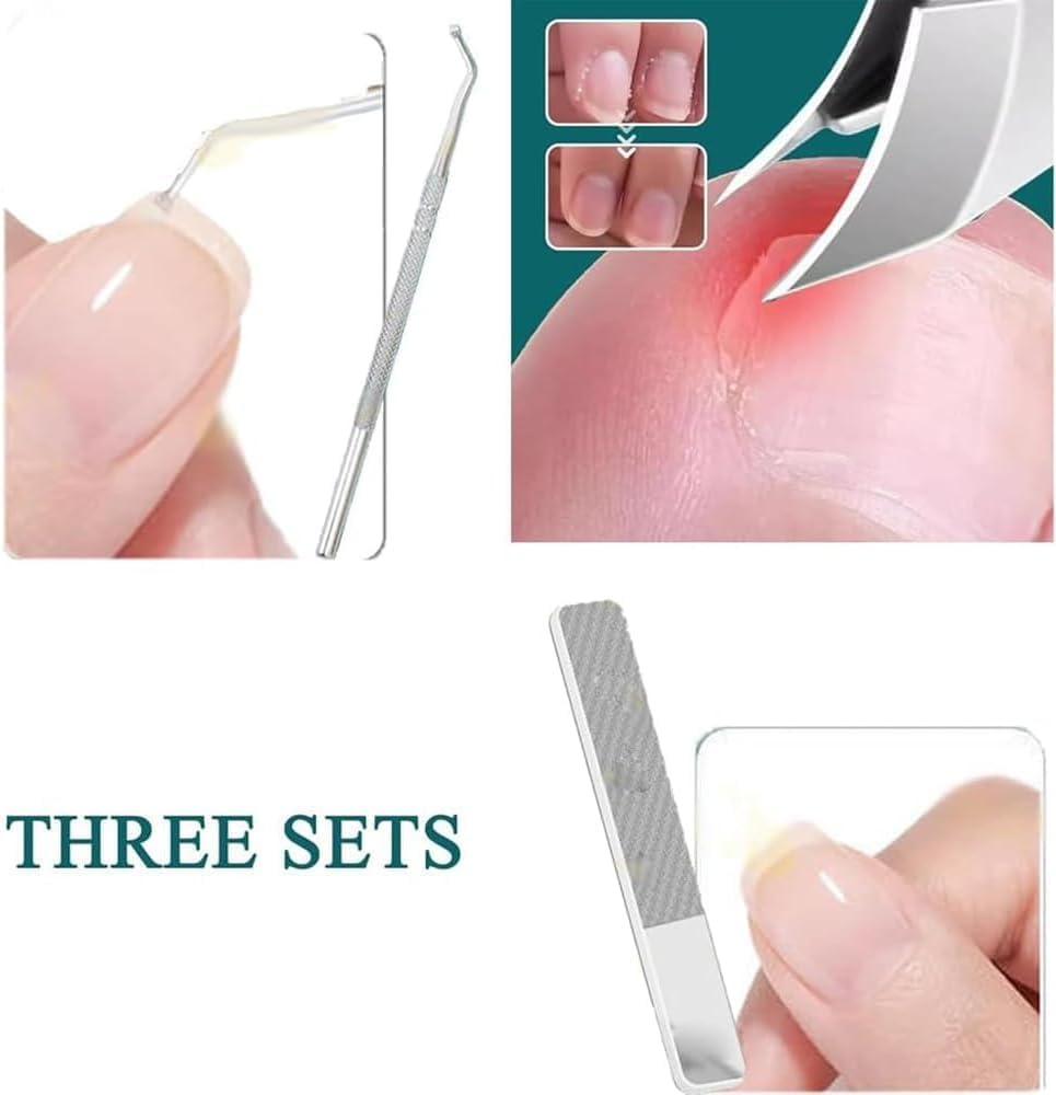 Eagle Beak 3-Piece Beveled Nail Clipper Set Wide Jaw Anti-Splash for Thick Nails - Image 9