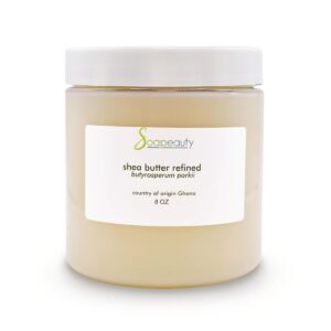 Soapeauty 100% Pure Refined African Shea Butter - Expeller Pressed, Odorless - Pure Moisturizer for Skin & Hair - Ethically Sourced from Ghana | 8 oz