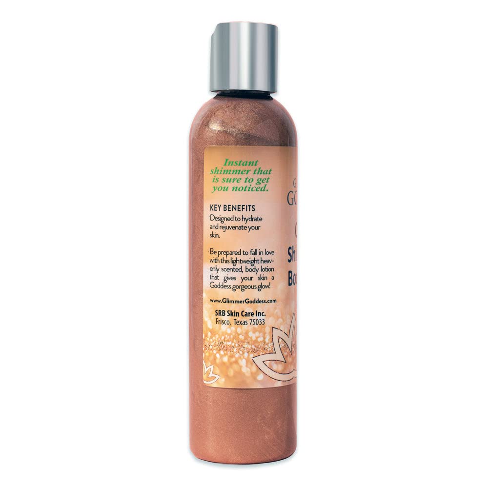 Glimmer Goddess Organic Body Shimmer Lotion 8 oz Super Level 3 Bronze - Image 2