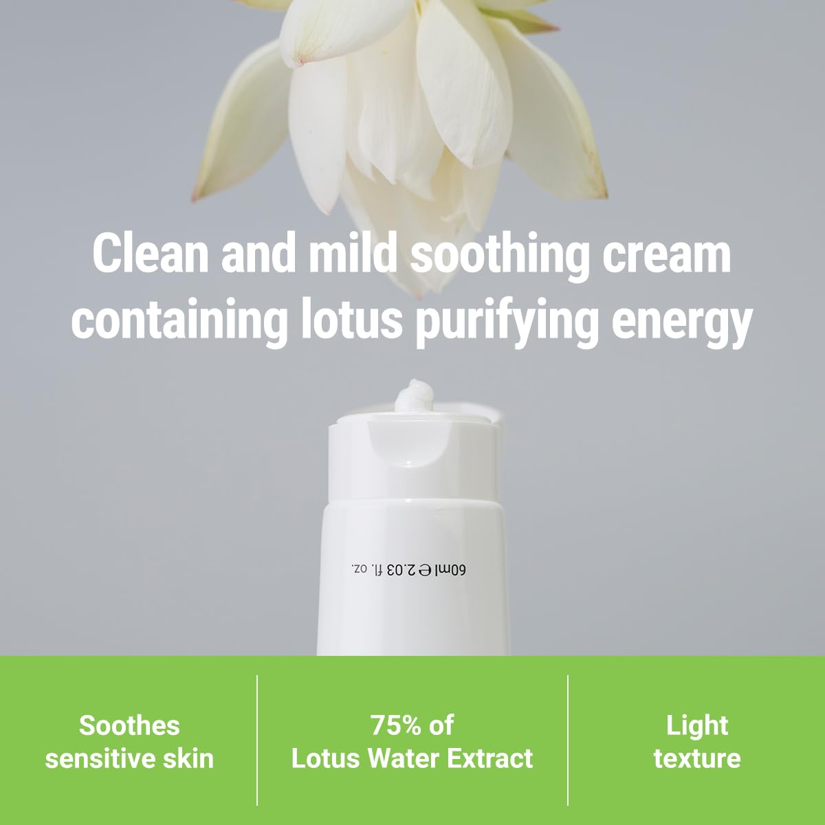 Rovectin Calming Lotus Water Cream 2.1 oz Lightweight Moisturizer Oily Skin Formula - Image 2