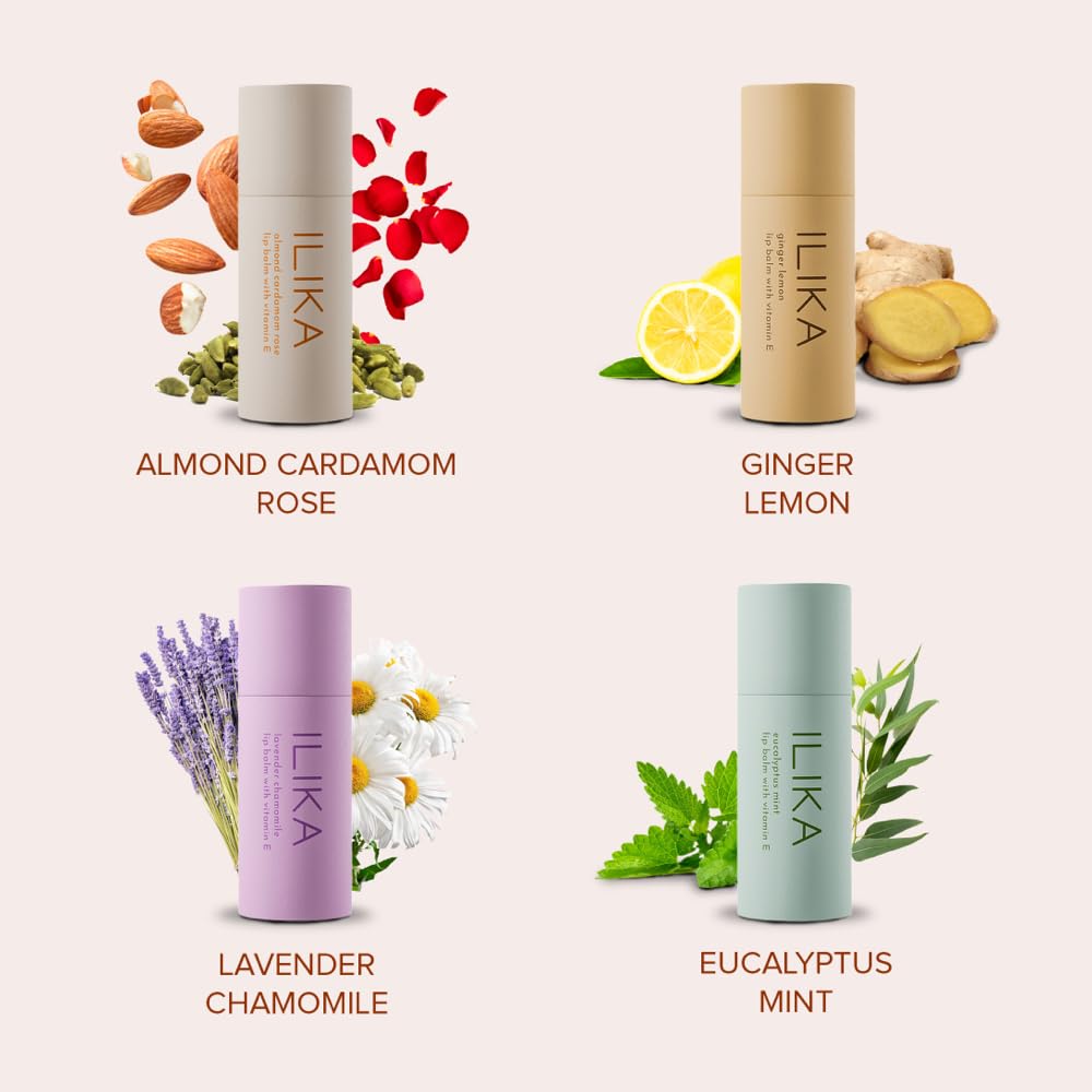 ILIKA Jumbo Organic Lip Balm 4 Pack, 100% Plant-Based, Vegan, Biodegradable Tube - Image 3