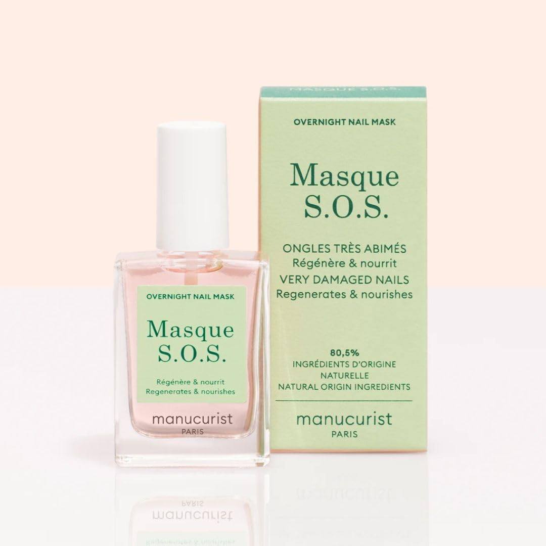 Manucurist SOS Overnight Nail Mask for Damaged Nails 0.5 fl oz 80.5% Natural - Image 5