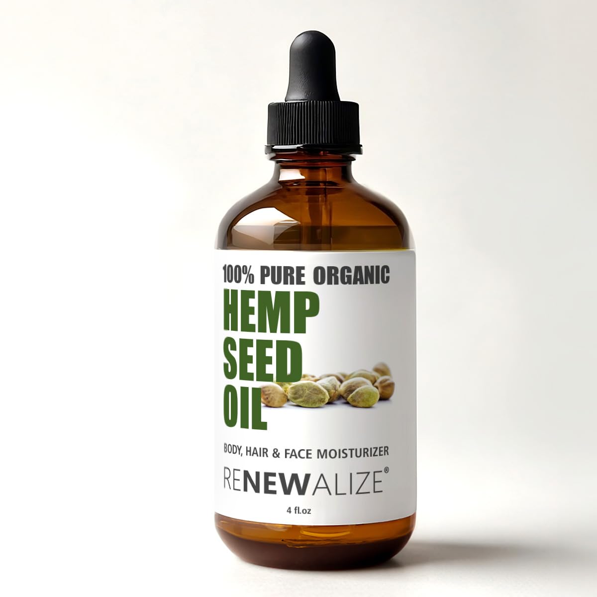 Organic Hemp Seed Cleansing Oil - Face Cleanser and Moisturizer | 100% Pure Cold Pressed and Unrefined | Best Daily, Night time, Facial Regimen for Acne Pimple Prone Skin 4oz