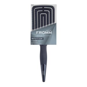 Professional Intuition Flexer Vent Brush for Blow Drying, Detangler Brush for Wet or Dry Medium to Thick Hair, Smooths Frizz and Flyaways, Navy Blue