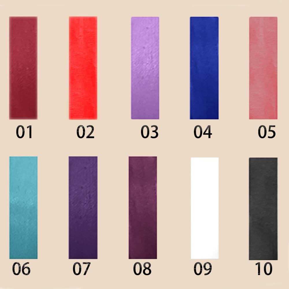 10 Color Matte Non-Stick Lip Glaze Set Purple Tones 0.68 FL OZ - Image 2