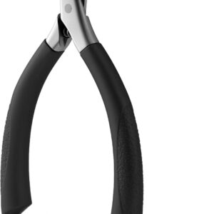 FVION Toenail Clippers for Ingrown Toenail, Straight Nail Clippers for Ingrown Toenails, Professional Ingrown Toenail Treatment for Adults, Seniors, Men and Women (Black)