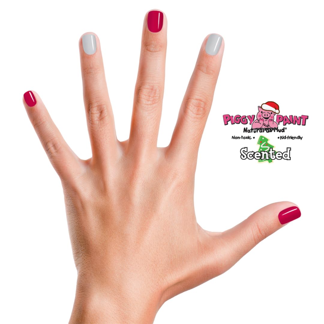 Piggy Paint Non-Toxic Girls Nail Polish Gift Set, Candy Cane Craze, 0.5 oz, Vegan - Image 3