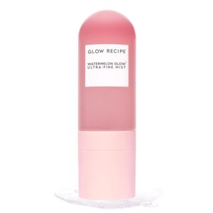 Glow Recipe Watermelon Glow Facial Spray + Hydrating Mist - Ultra-Fine Face Mist with Hyaluronic Acid + Hibiscus AHA to Refresh Dry Skin & Enhance Dewy Makeup - Suitable for All Skin Types (75ml)