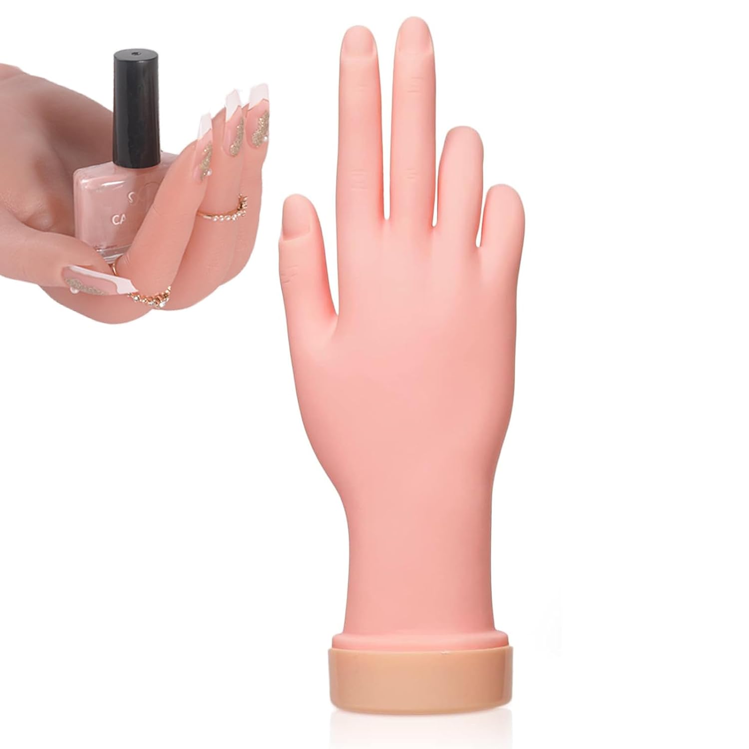Practice Hand for Acrylic Nails, Mannequin Hands for Manicure, Nail Art Hand Nail Training Hand Nail Fake Hand Nail Hand Practice Acrylic Nail Hand