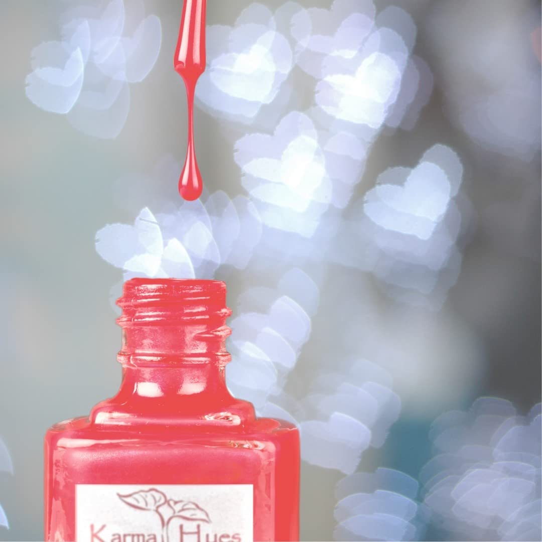 Karma Organic Little Red Dress Non-Toxic Vegan Cruelty-Free Nail Polish, 15ml Capacity - Image 2