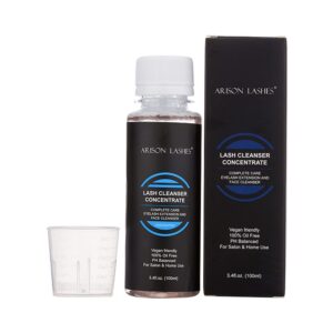 Eyelash Cleanser Concentrate 100ml Professional Lash Extensions Shampoo Natural Foaming Cleanser for Extensions Lashes with Salon Home Care-Makes 20 Bottles 60ml Eyelash Shampoo(Unscente)