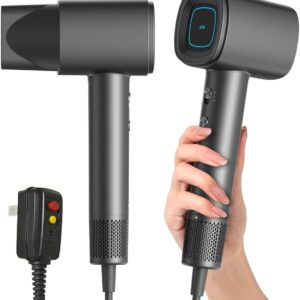 Hair Dryer with High-Speed Brushless Motor, Smart Temp Control & Ultra-Quiet Design, Magnetic Nozzle for Home, Travel & Salon