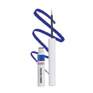 Ruby Kisses Color Liquid Eyeliner Water Resistant Long Lasting Eyeliner 3 ml (0.10 fl.oz.) (Blue)