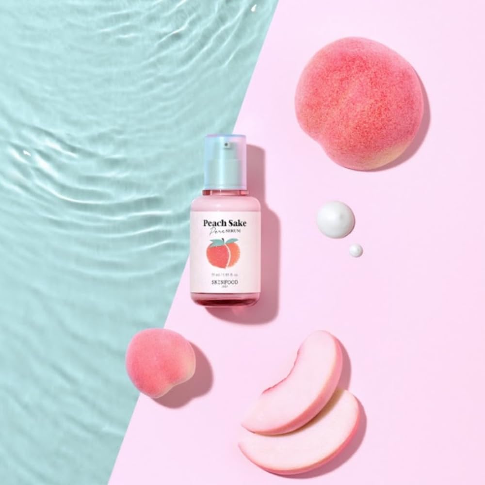 SKINFOOD Peach Sake Pore Serum 45ml for Oily Skin Minimizing Pores and Controlling Sebum - Image 2
