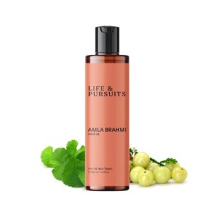 Li.fe & P.ursuits Amla Brahmi Oil for Hair and Scalp Nourishment - 3.4 Oz Natural Indian Ayurvedic Blend with Coconut, Castor, Sesame, Triphala, Gotukola for Healthy, Shiny Hair