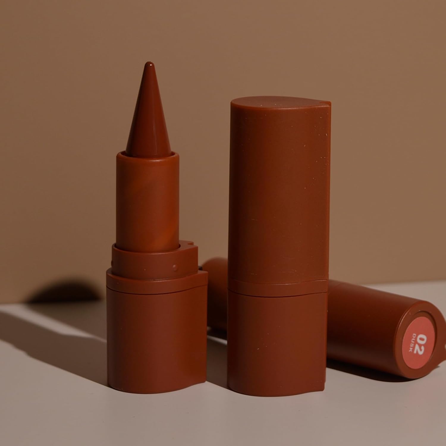 Erinde 2-in-1 Matte Dark Brown Red Lip Liner and Lipstick Set, Long Lasting, 06# Coffee Bean - Image 5