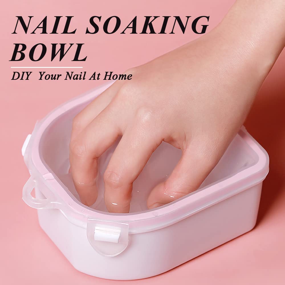 Nail Soaking Bowl Set with Gel Polish Remover, Manicure Tools, and Nail File Included - Image 3