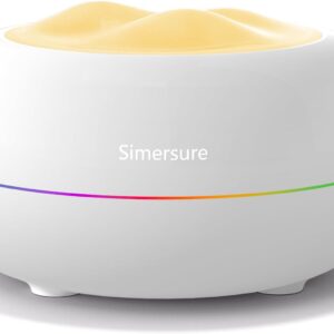 Essential Oil Diffuser, Quiet Humidifier for Bedroom, Timer and Auto-Off, 7 LED Colors Ultrasonic Aromatherapy Mist Diffusers for Large Room Office (Milky White)