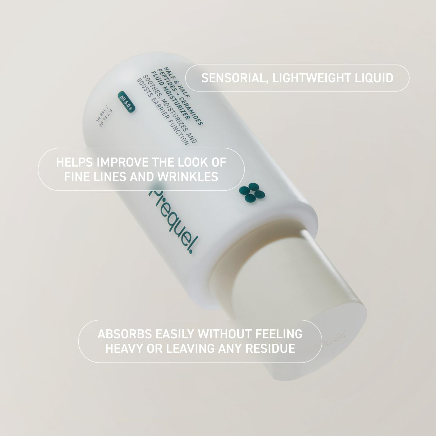 4 oz Half and Half Fluid Moisturizer Face Cream Lightweight Ceramide Peptide Lotion for All Skin Types - Image 5