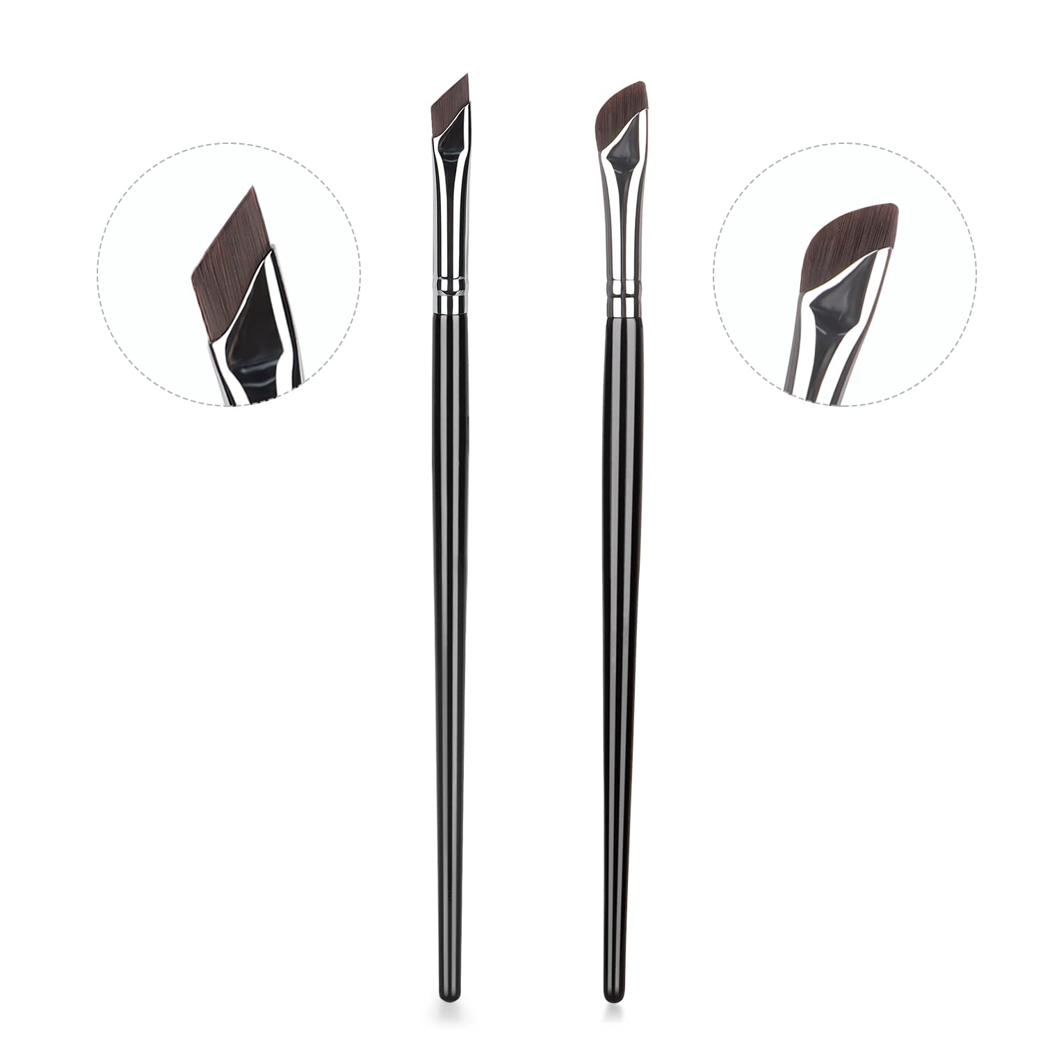 Etercycle 3-Piece Eyeliner Brush Set with Fine Angled Slanted Tips for Pro Makeup - Image 2